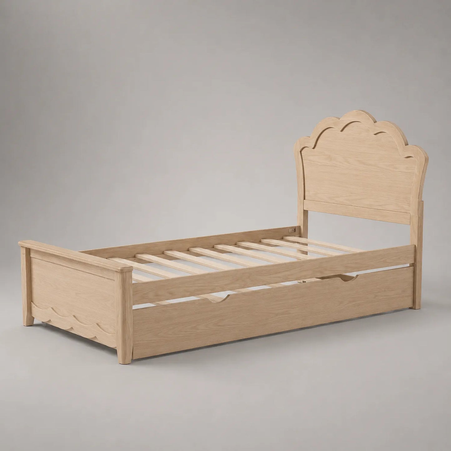 Einzelbett Holz Eiche Natur 200x100cm