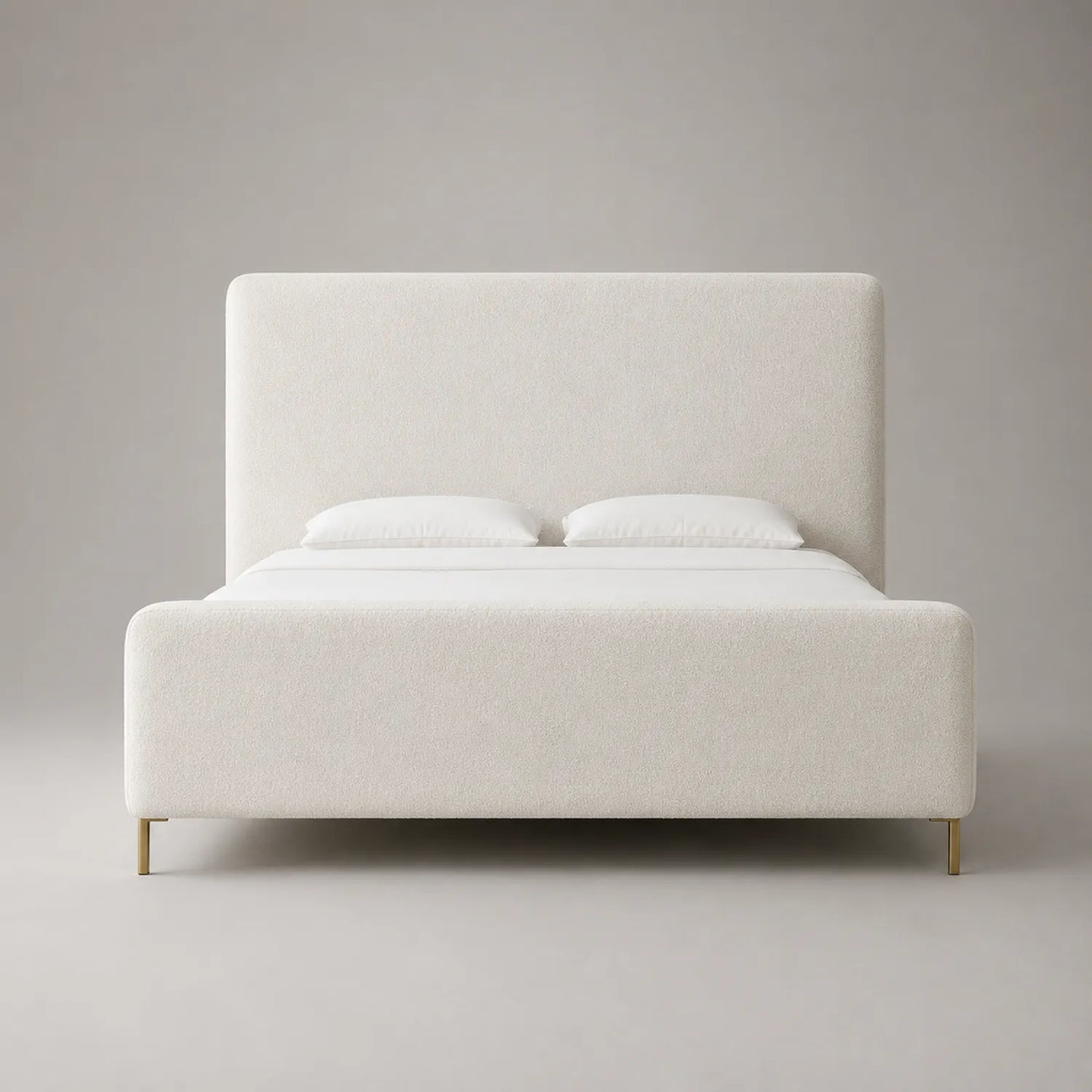 Polsterbett Creme Stoff 180x200 cm