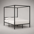Schwarzes Metall Himmelbett 160x200 cm