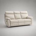 Ledersofa Dreisitzer Echtleder Beige