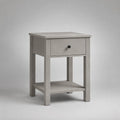 Holz Nachttisch mit Schublade Eiche Grau 45x35x65 cm