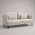 2-Sitzer Sofa Stoff Beige mit Metallfüßen, 200cm
