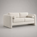Zweisitzer Sofa aus Boucléstoff Creme 160cm