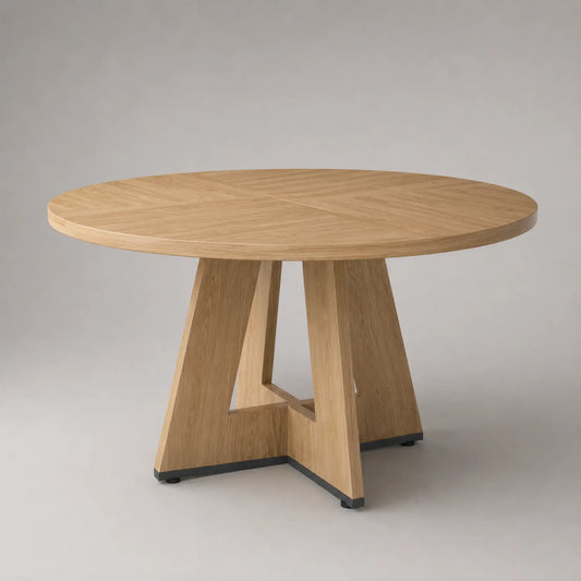 Runder Esstisch aus Holz, Ø 120 cm, Natur