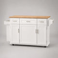 Küchenwagen aus MDF mit Eichenholzplatte