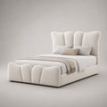 Polsterbett mit Kopfteil 200x160 cm Creme