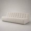 3-Sitzer Sofa aus Stoff mit gesteppter Oberfläche in Beige