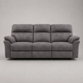 Dreisitzer-Sofa aus Mikrofaser in Grau