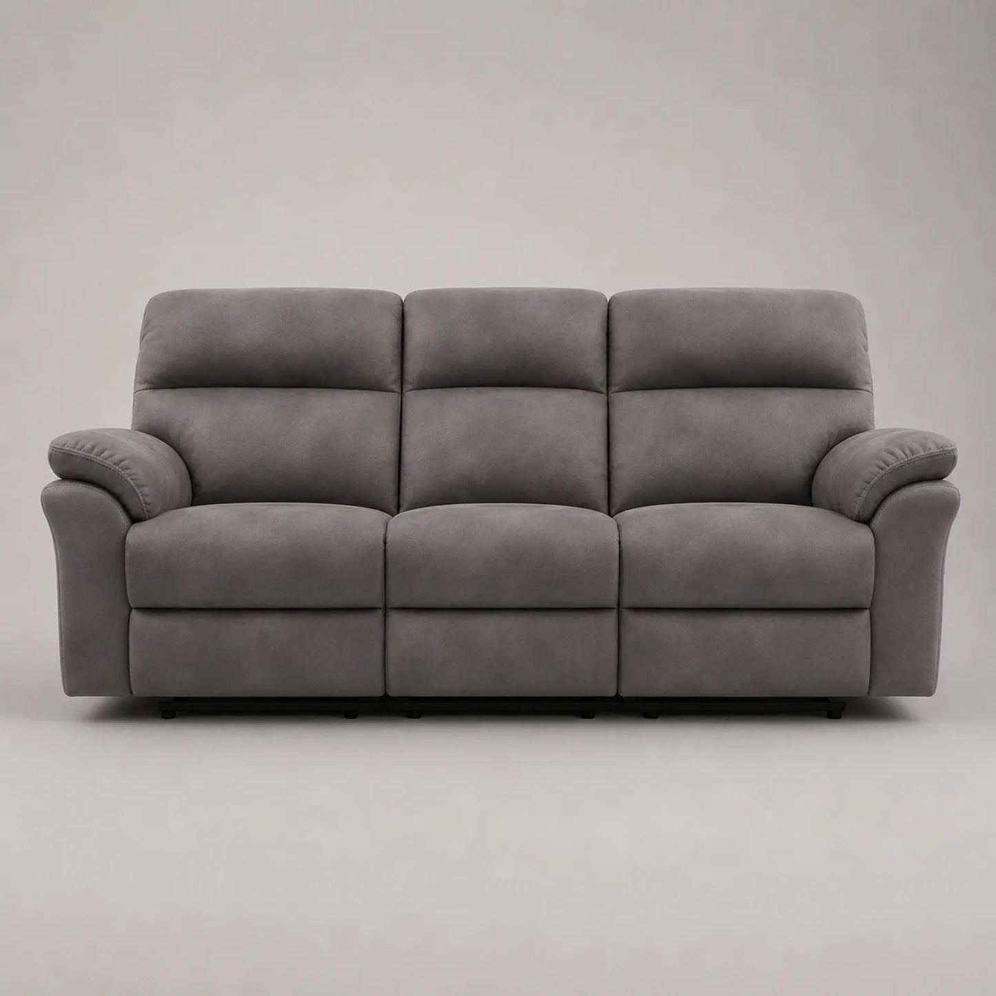 Dreisitzer-Sofa aus Mikrofaser in Grau