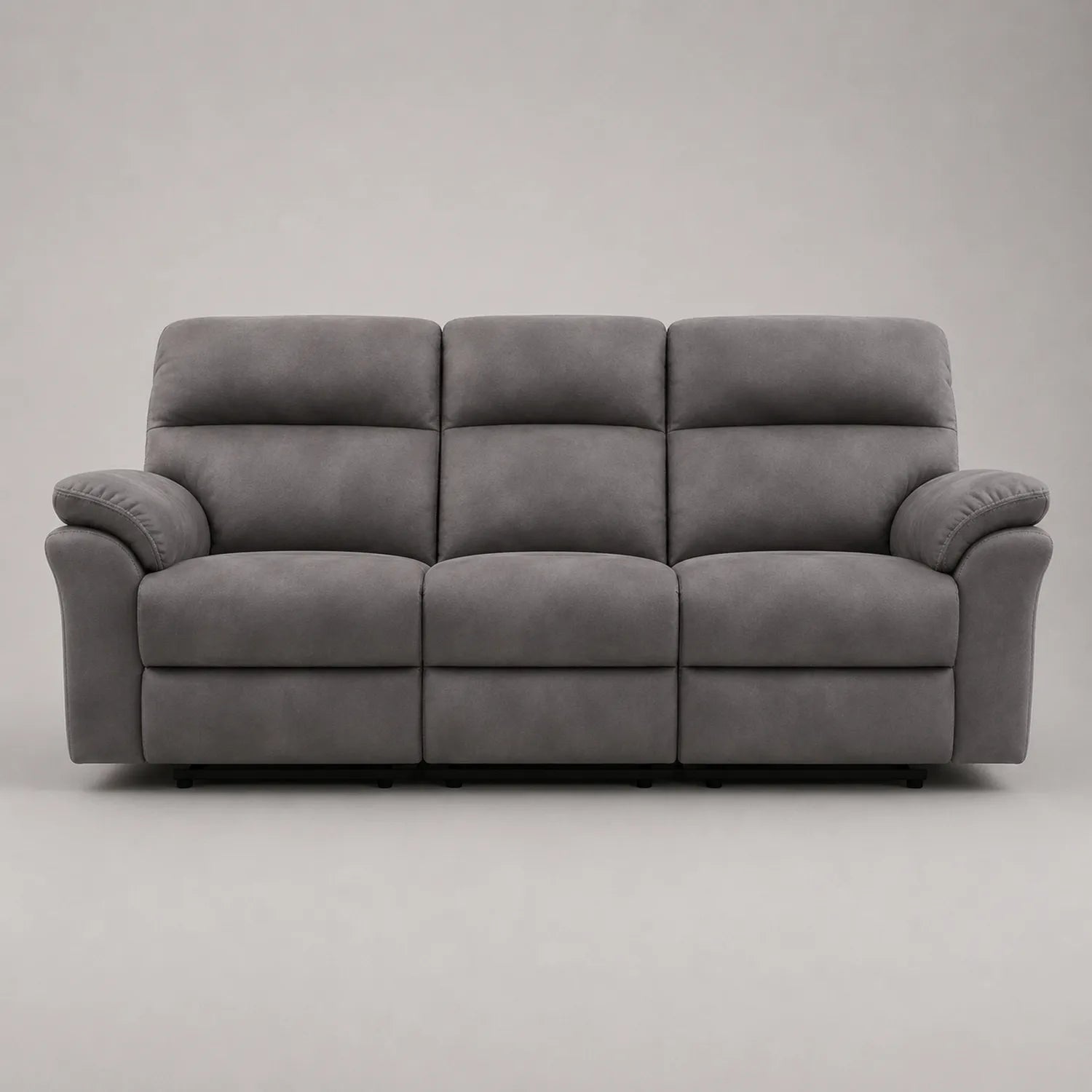Dreisitzer-Sofa aus Mikrofaser in Grau