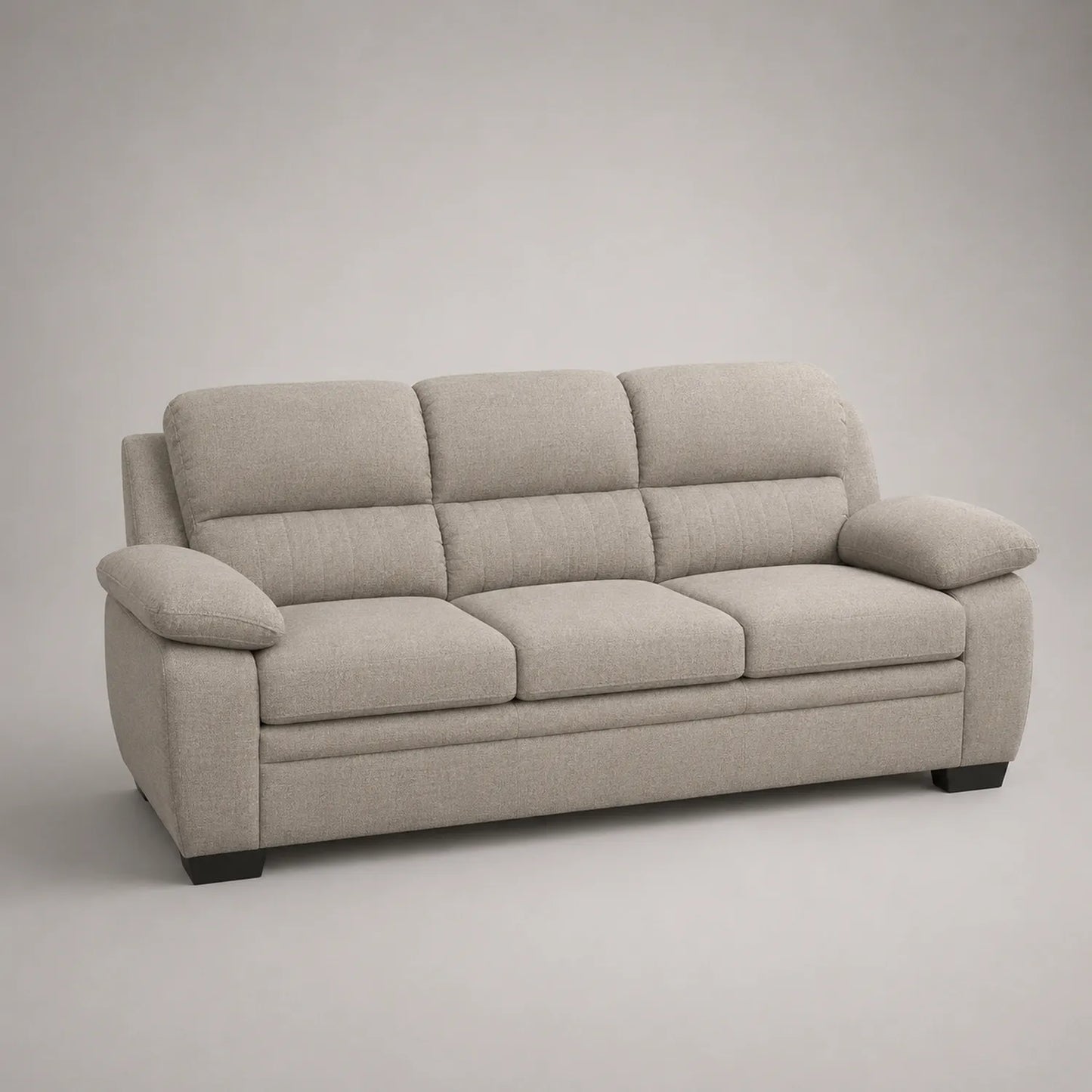 3-Sitzer Sofa Stoff Beige 220x90x85cm