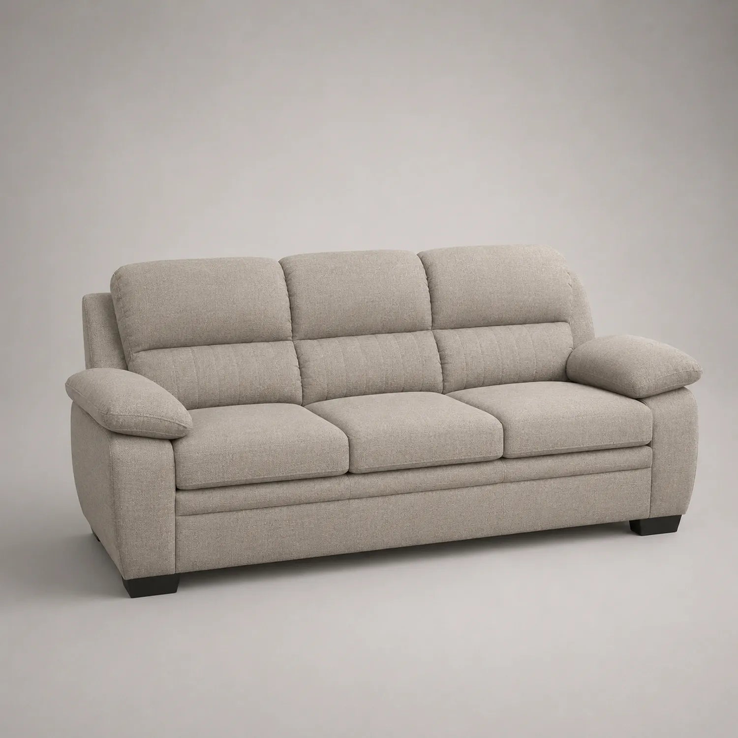 3-Sitzer Sofa Stoff Beige 220x90x85cm