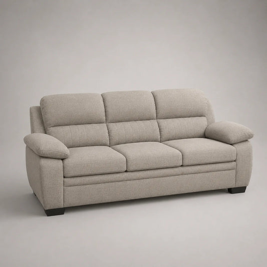 3-Sitzer Sofa Stoff Beige 220x90x85cm