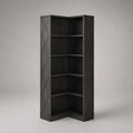 Eckregal Eichenholz Schwarz 5 Ebenen 180cm