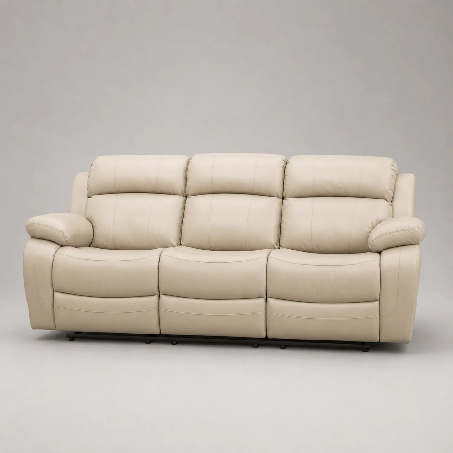3-Sitzer Sofa Leder Beige 210cm