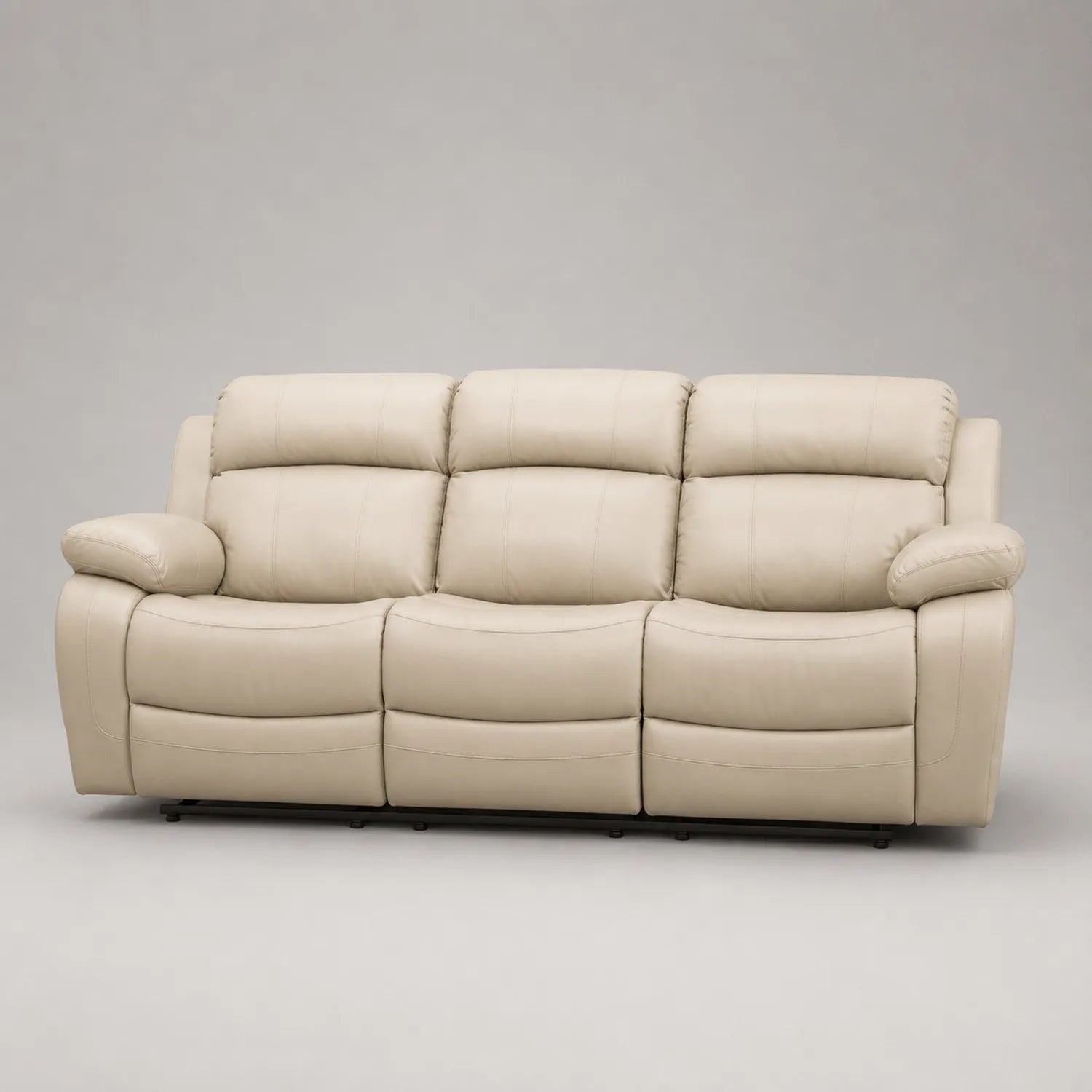 3-Sitzer Sofa Leder Beige 210cm