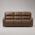 Dreisitzer Sofa mit Relaxfunktion Braun PU-Kunstleder