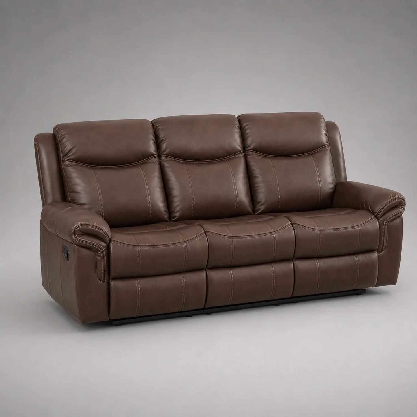 3-Sitzer Sofa Leder Braun 210x100x95 cm